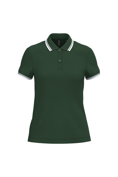 Polo femme manches courtes à liserés contrastés – Image 25