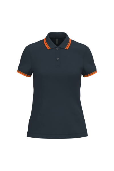 Polo femme manches courtes à liserés contrastés – Image 31
