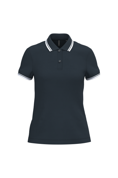 Polo femme manches courtes à liserés contrastés – Image 34