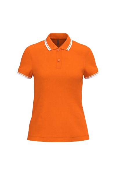 Polo femme manches courtes à liserés contrastés – Image 37