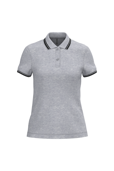 Polo femme manches courtes à liserés contrastés – Image 40