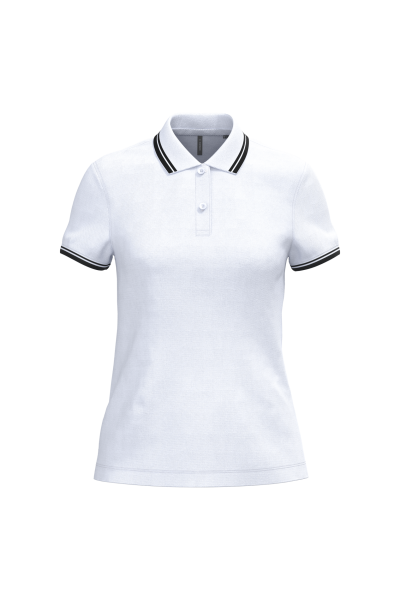 Polo femme manches courtes à liserés contrastés – Image 49