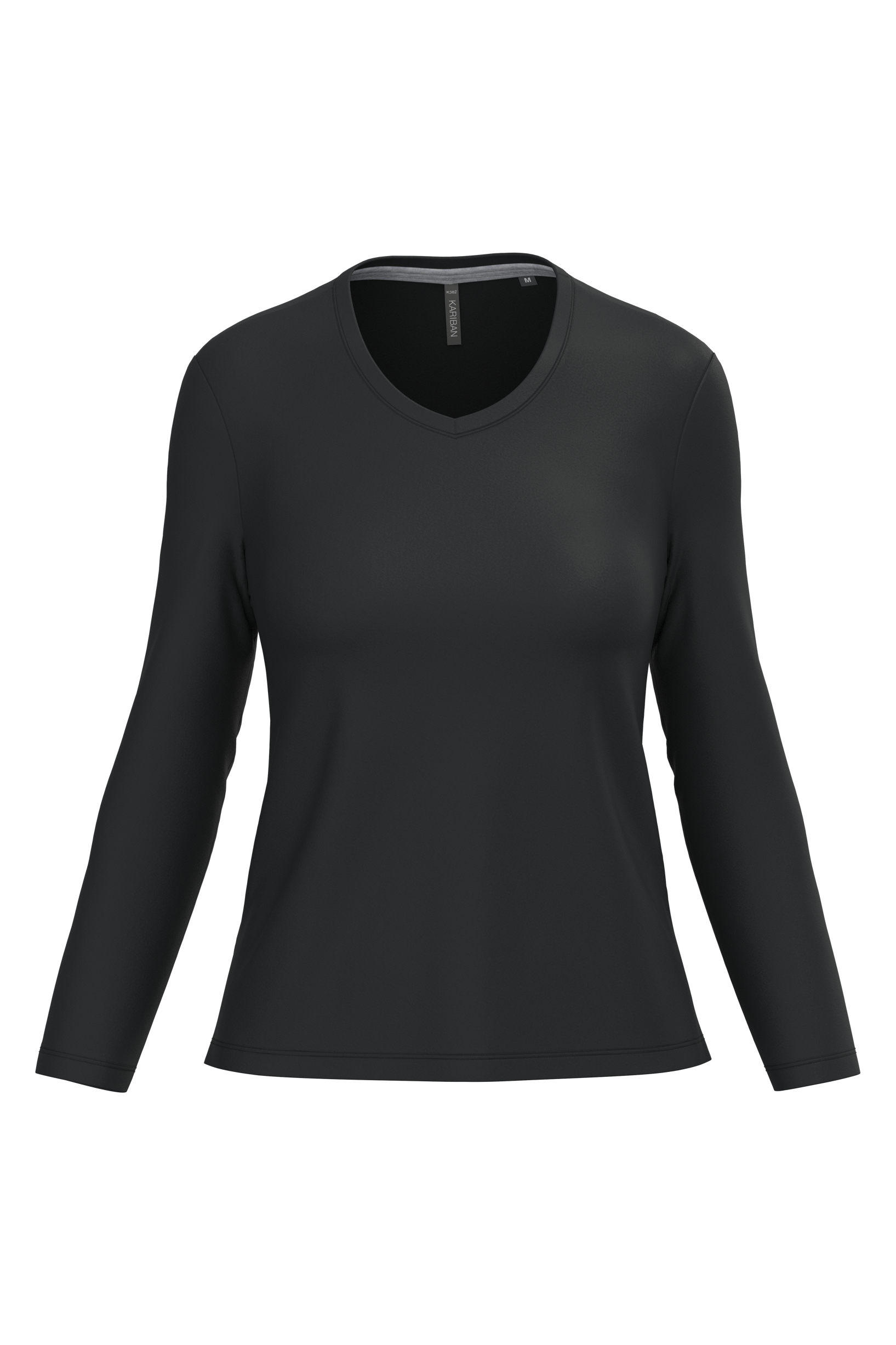 T-shirt col V manches longues femme – Image 10