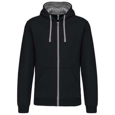 Sweat-shirt zippé capuche contrastée – Image 9