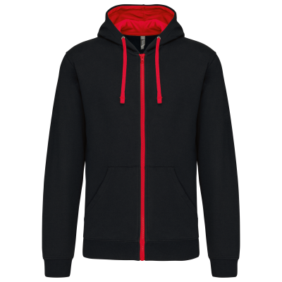 Sweat-shirt zippé capuche contrastée – Image 12