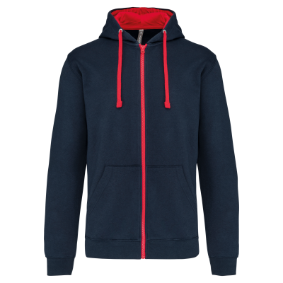 Sweat-shirt zippé capuche contrastée – Image 30