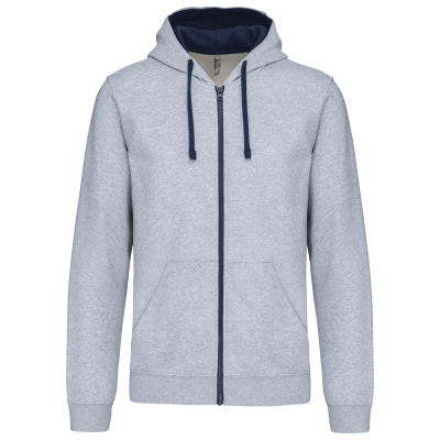 Sweat-shirt zippé capuche contrastée – Image 33