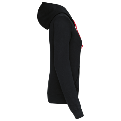 Sweat-shirt zippé capuche contrastée femme – Image 14