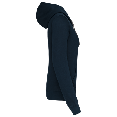 Sweat-shirt zippé capuche contrastée femme – Image 20