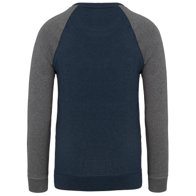 Sweat-shirt French Terry Bio bicolore col rond manches raglan homme – Image 15
