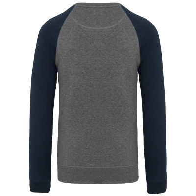 Sweat-shirt French Terry Bio bicolore col rond manches raglan homme – Image 21