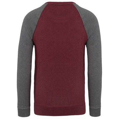 Sweat-shirt French Terry Bio bicolore col rond manches raglan homme – Image 24