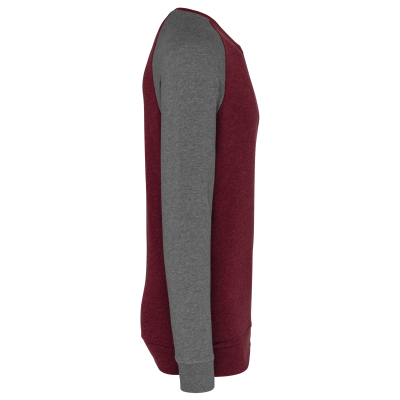 Sweat-shirt French Terry Bio bicolore col rond manches raglan homme – Image 25