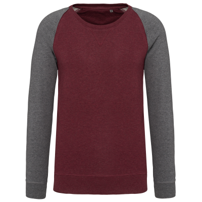 Sweat-shirt French Terry Bio bicolore col rond manches raglan homme – Image 23