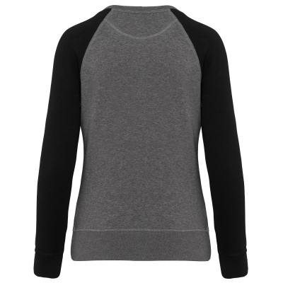 Sweat-shirt French Terry Bio bicolore col rond manches raglan femme – Image 16