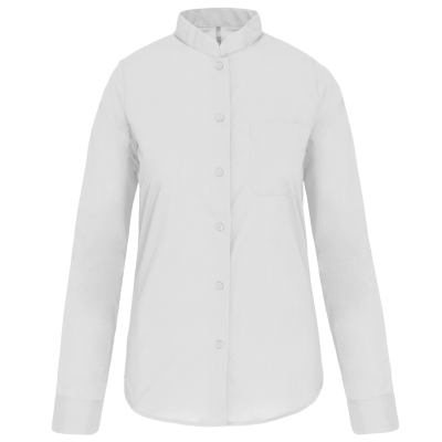Chemise col mao manches longues femme – Image 29