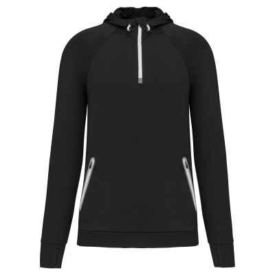 Sweat-shirt à capuche 1/4 zip sport unisexe – Image 9