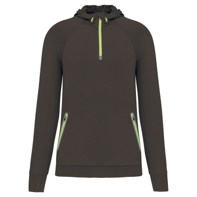 Sweat-shirt à capuche 1/4 zip sport unisexe – Image 12
