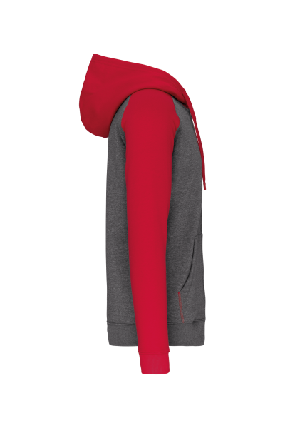 Veste molleton zippée capuche bicolore unisexe – Image 21