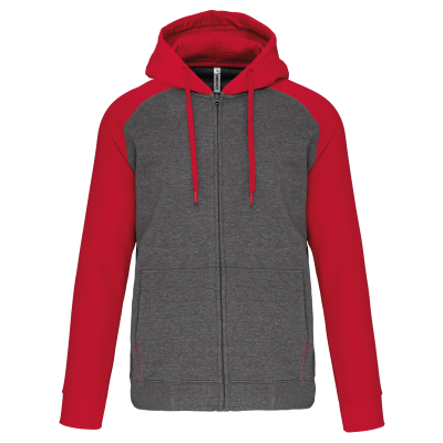 Veste molleton zippée capuche bicolore unisexe – Image 19